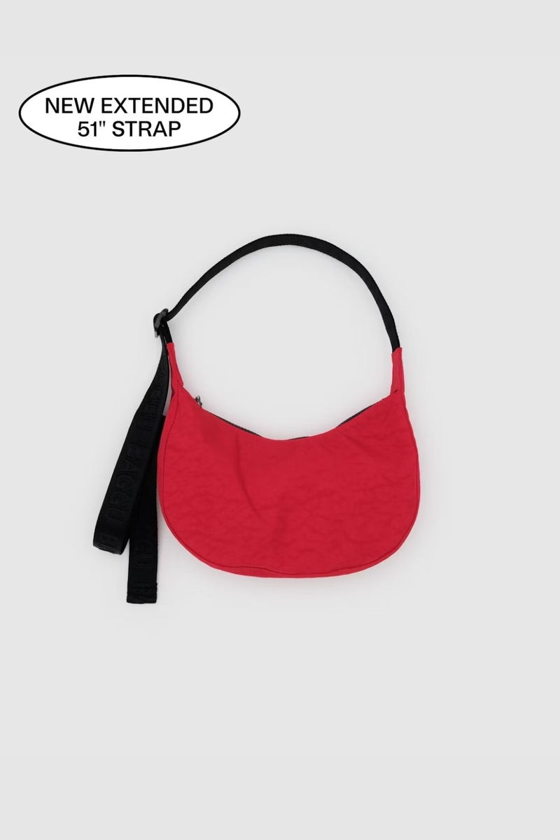 Baggu Small Nylon Crescent Bag Candy Apple