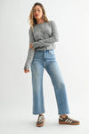 Just Black HR Wide Leg Denim - Dark Denim