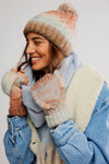 Free People Rainbow Run Hat + Gloves Set