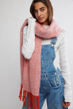 Free People Winter Chill Blanket Scarf - Pink