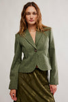 Free People Whip Smart Blazer - Forest Green