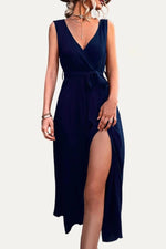 Kerri Side Slit Dress - Navy