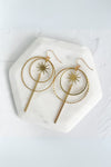 Star Orbit Brass Earrings