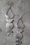 Large Full Moon Phase Earrings - Aluminum