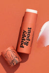 Poppy & Pout Lip Balm - Pomegranate Peach