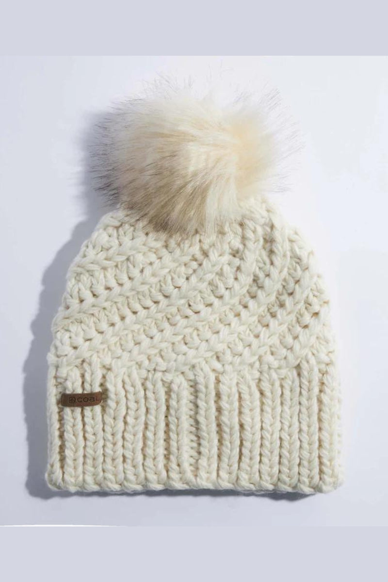 Coal Maizy Knit Pom Beanie - Cream