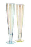 Multicolor Iridescent Champagne Flute