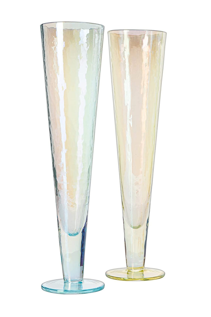 Multicolor Iridescent Champagne Flute