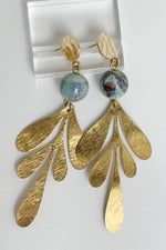 Gold Leaf Drop Earrings