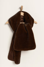 Free People Snow Angel Faux Fur Scarf - Espresso