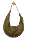 Rhea Slouchy Crescent Shoulder Bag Olive