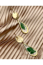Fluff Hardware Fern Earrings - With Circle