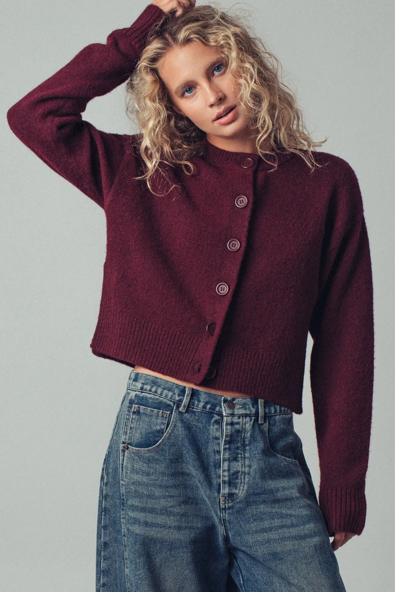 Orion Cardigan - Wine