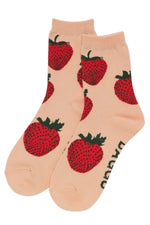 Baggu Crew Sock Strawberry