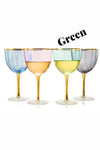 Art Deco Colored Crystal Wine Glass