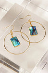 Luna Norte Stoney Hoop Earrings - Labradorite