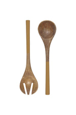 Ochre Mango Wood Salad Servers