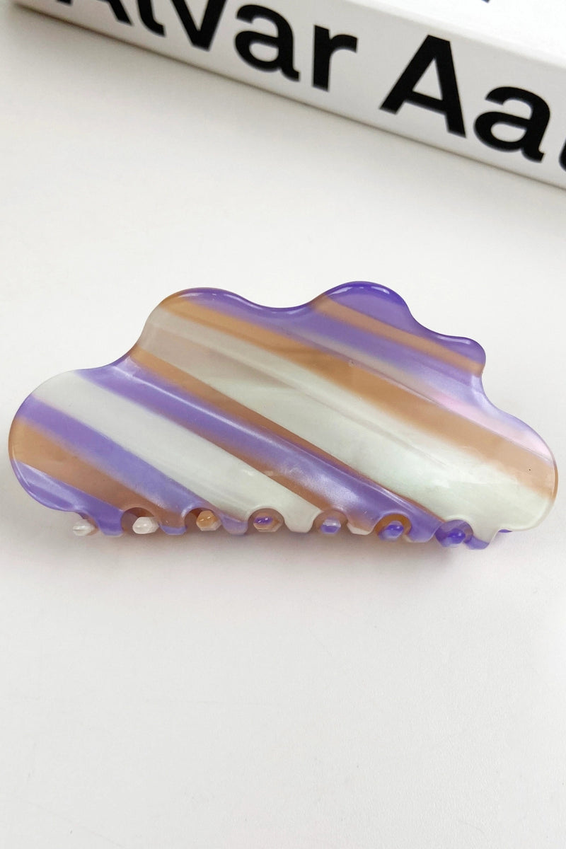 Colorful Cloud Acetate Claw Clip Grappling Hair Clip - Purple