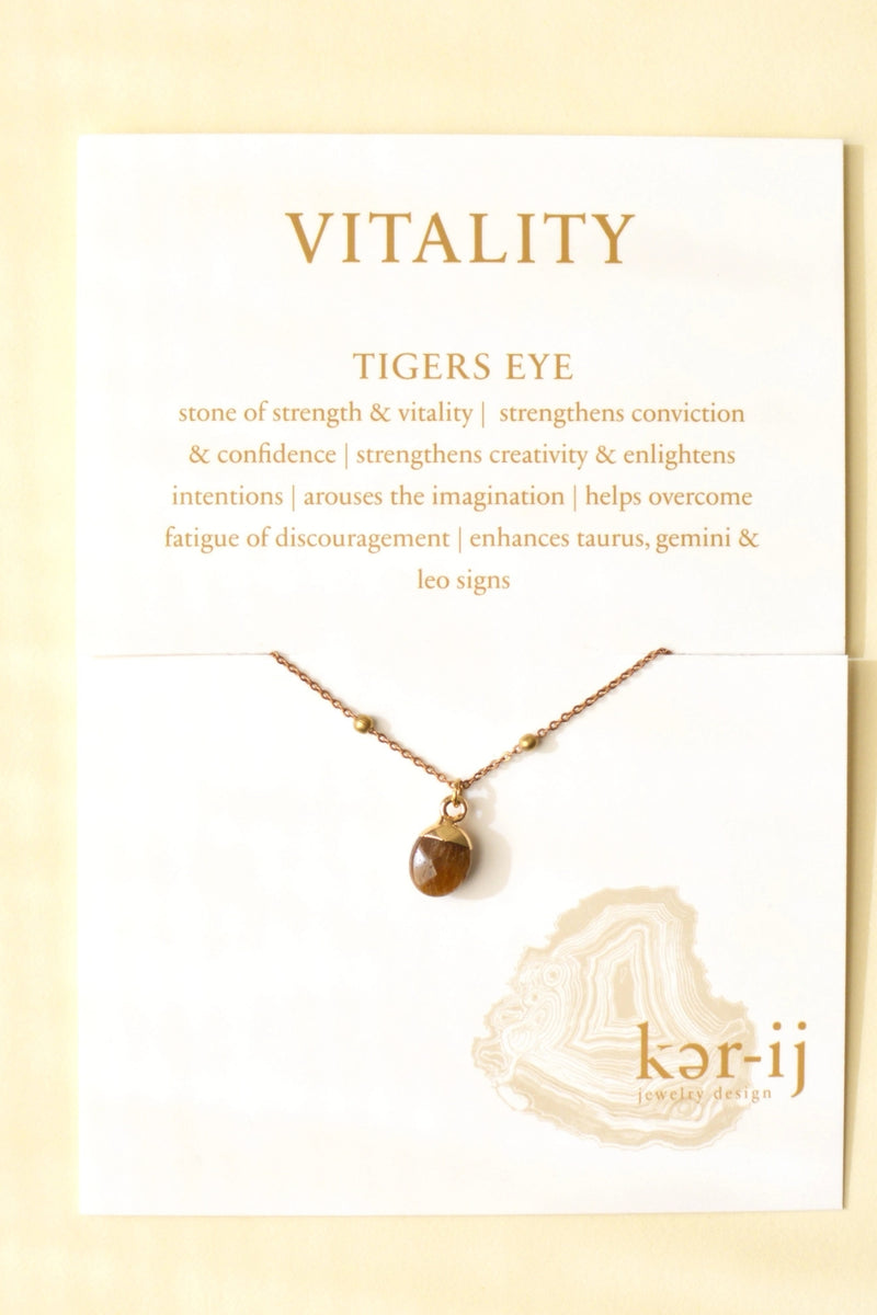 Healing Stone Necklace Tigers Eye (Vitality)