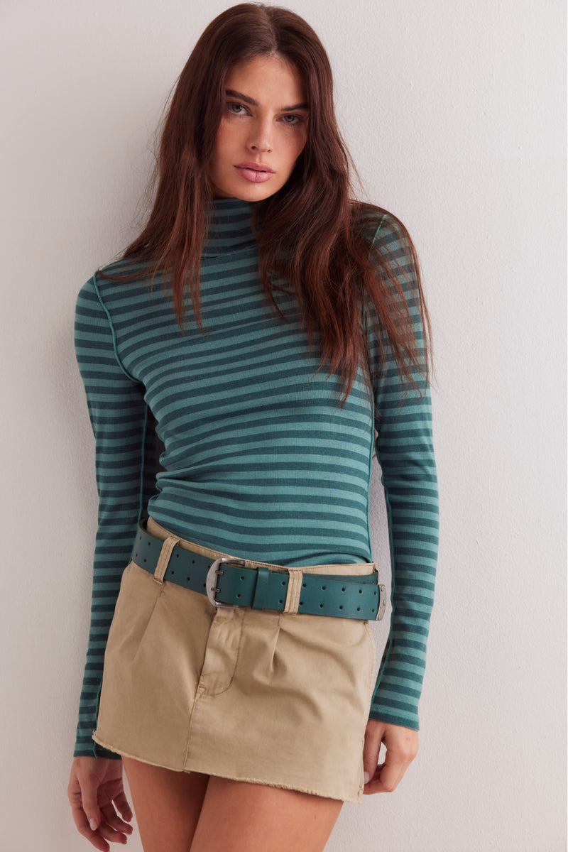 Free People Good Good Turtle Stripe - Rainforest Combo