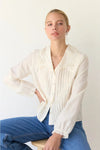 Rose Sailor Pintuck Blouse - Cream