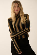 Claire Jersey Knit Mock-Neck Top