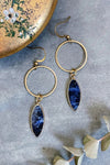 Ashley Earrings - Sodalite & Brass