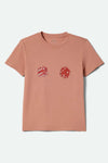Brixton Tossed Dice Crew Tee - Italian Clay