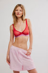 Free People Mid Week Underwire Bra - Pink + Red Combo