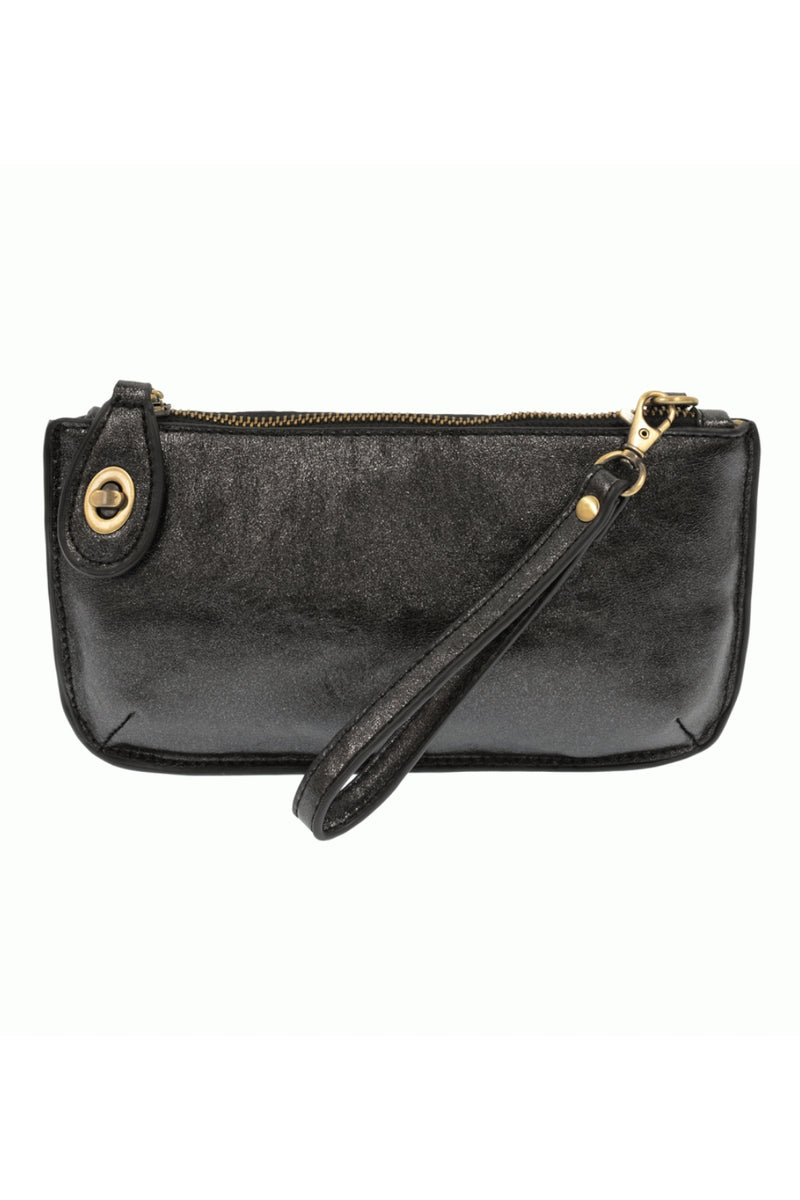 Mini Crossbody Wristlet Black Lustre Lux