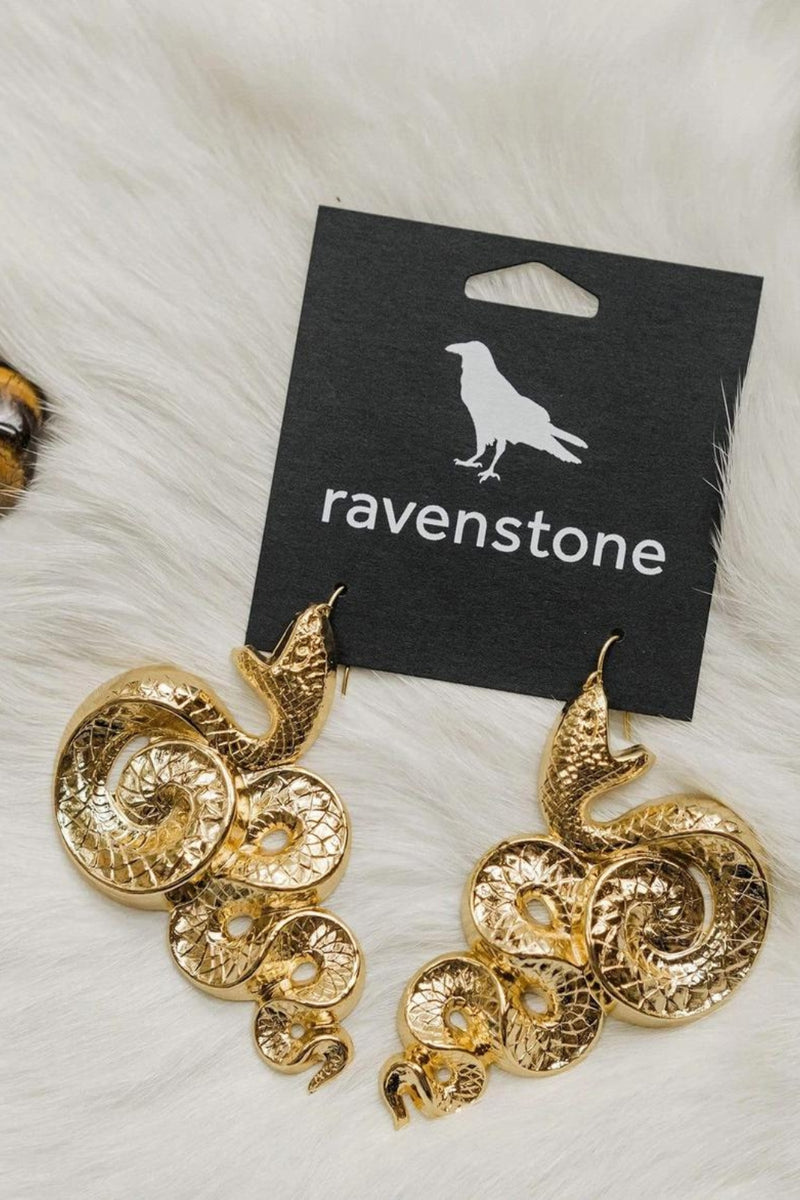 Ravenstone The Golden Slither Earrings