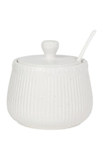 White Speckled Sugar Pot