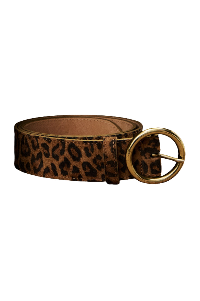 FRNCH Camilo Leather Belt - Leopard