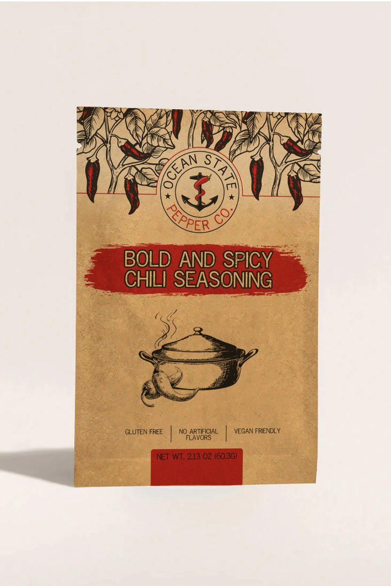 Ocean State Pepper Co Packet Seasoning - Bold and Spicy Chili Mix