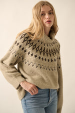 Alpine Knit Raglan Sleeve Sweater