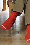 Wool Ribbed Socks - Shrine Red