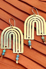 Fluff Hardware Handmade Waterfall Earrings - Gold
