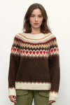 Frida Fair Isle Sweater - Brown