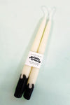Goddex Apothecary Wavey Beeswax 9" Taper Candle