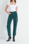 Just Black Denim Straight Leg Corduroy - Emerald