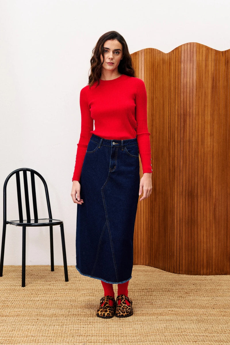 FRNCH Amaryllis Top - Rouge
