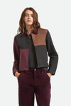 Brixton Mechanic Women's Garage Jacket - Port/Black/Pinecone Brown