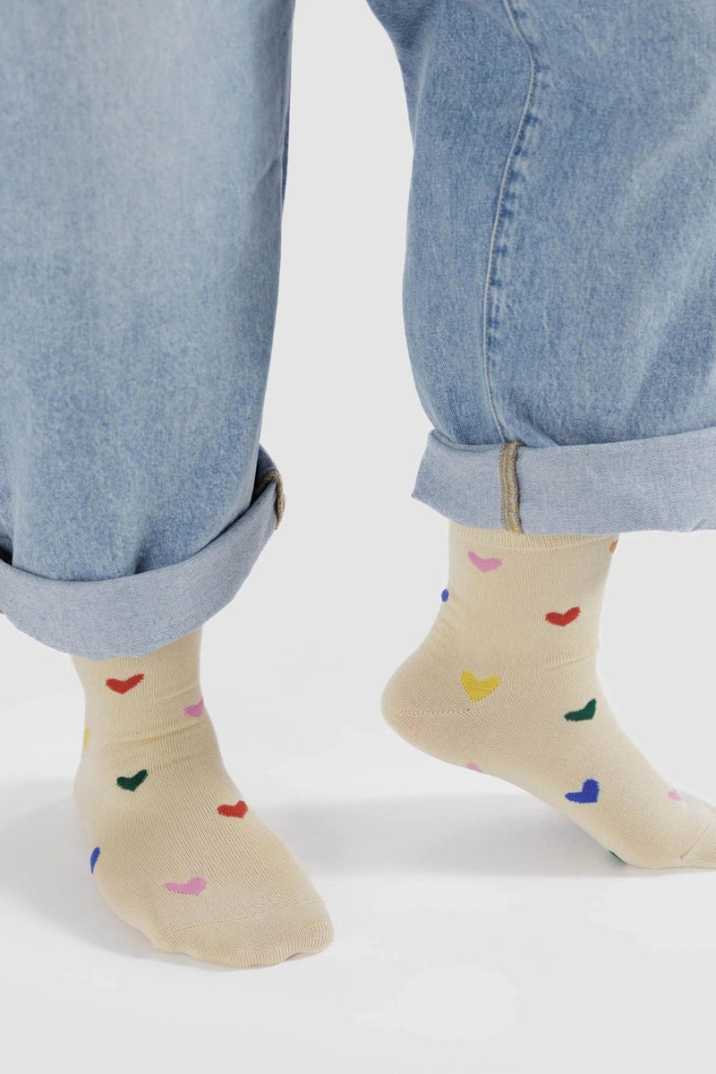 Baggu Crew Sock Hearts