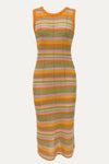 Sonny Crochet Midi Dress - Orange/Multi