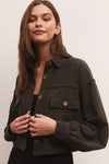 Z Supply Abbott Cropped Jacket - Raven Green