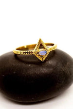 Baizaar Brass Opal Starlight Ring