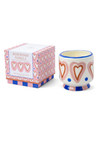 A Dopo 8 oz Hand Painted Ceramic Candle