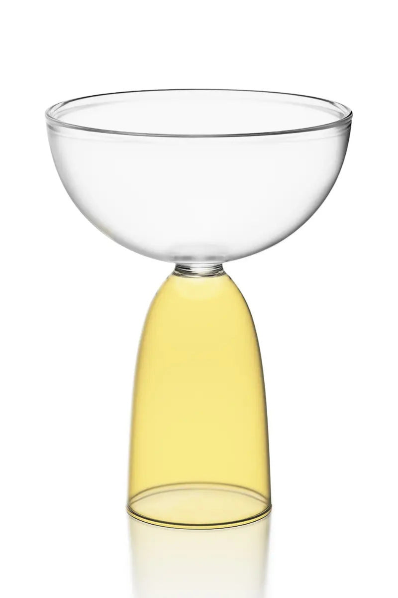 Mamo Coupe Glass - Clear + Honey