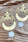 Fluff Hardware Luna Moth Earrings - Gold