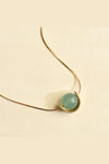 Ker-ij Jewelry Eclipse Necklace on Chain - Green Adventurine